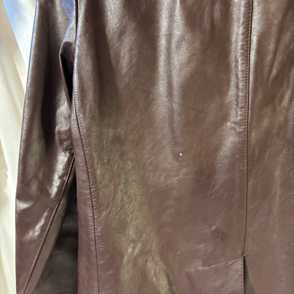 etienne aigner Vintage Leather Jacket Blazer Sz 12  Pics For Measurements EUC - Picture 9 of 15
